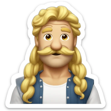 Astérix avec son casque et ça moustache blonde sticker