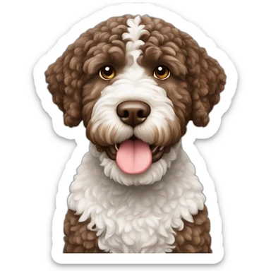Head lagotto-romagnolo brown sticker