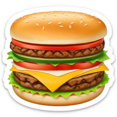Xi'an Roujiamo Chinese hamburger with meat filling in flatbread, simplified emoji style with bold outlines and bright colors, cartoon style Shaanxi breakfast sandwich sticker