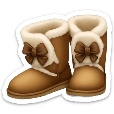 Uggs with little bows brown sticker