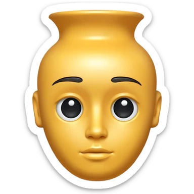 Vase human head  sticker