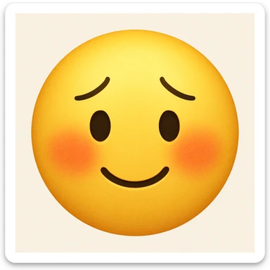 yellow emoji with a bashful face sticker