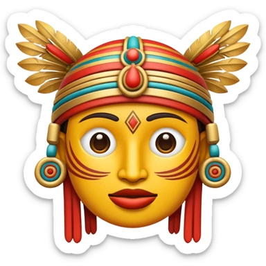 emoji de cultura paracas  - arte pre incaico sticker