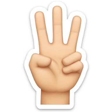 hand gesture with index finger and thumb extended, other fingers folded down, palm facing viewer sticker