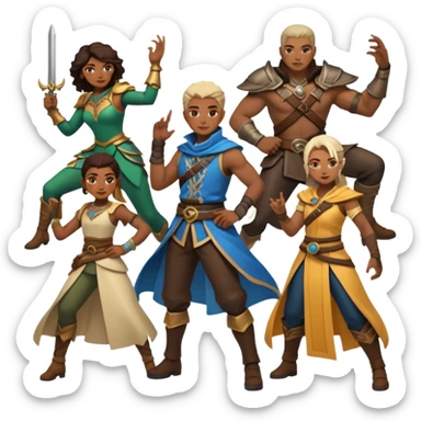 fantasy characters sticker