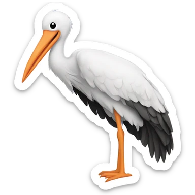 stork with baby sticker