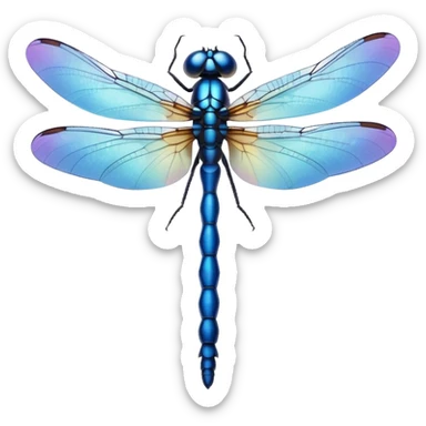 blue dragonfly sticker