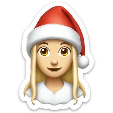 elf female santa hat sticker