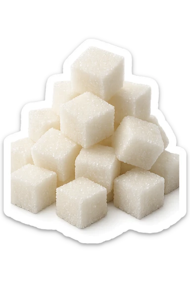 monagna di zollette di zucchero, iperrealistico 4k sticker