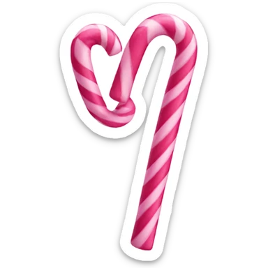 Pink candy canes sticker