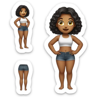 girl with big thighs sticker