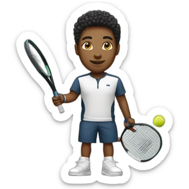 Tennisplayer joung sticker