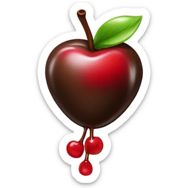 Chocolate covered cherry sticker