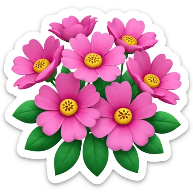 Valentines Day pink flowers sticker
