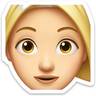 Mary Jane face with dot eyes sticker