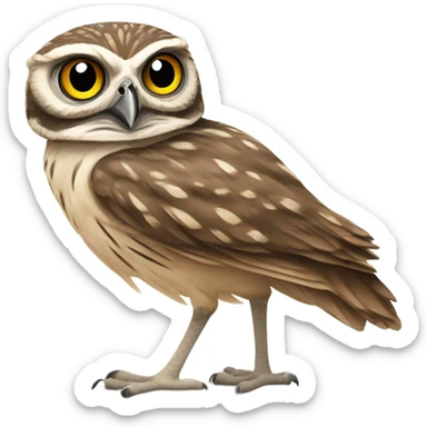 Burrowing owl and roadrunner dancing sticker