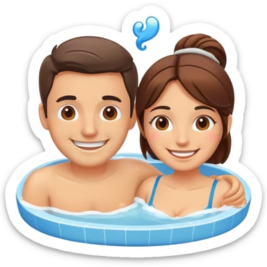 Hot tub love sticker
