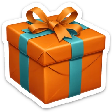 Burnt orange present sticker