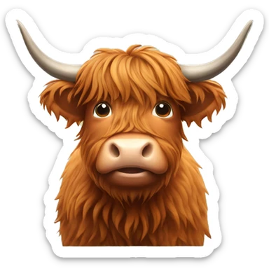 Highland cow sticker