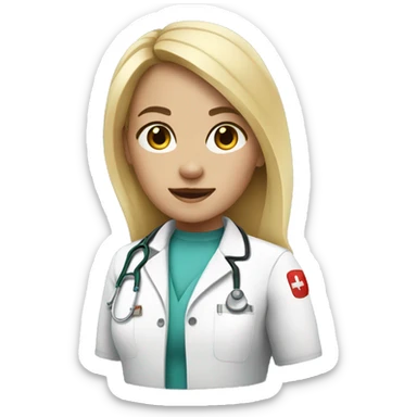 Blondi girl medic sticker