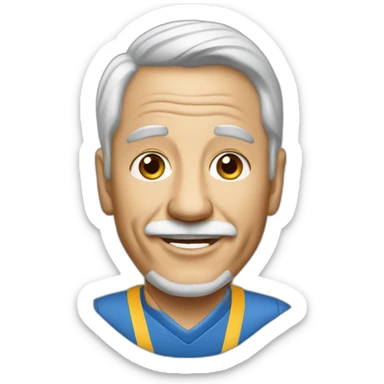 retired sportsman in new job sticker