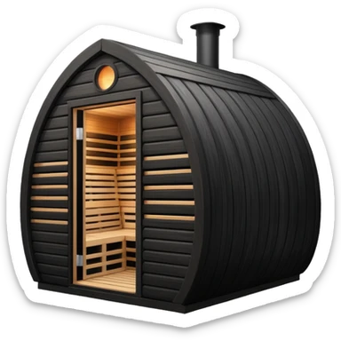 Black sauna  sticker