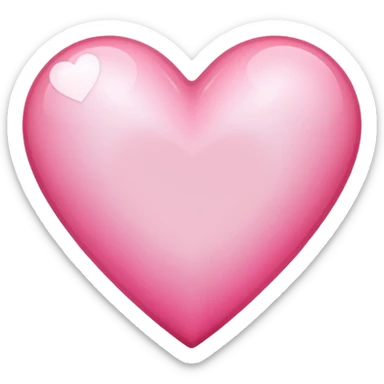Pink and white lovely heart  sticker
