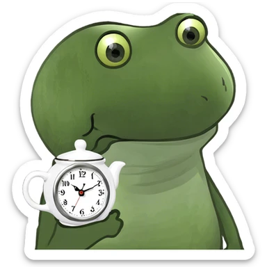 Clocking that tea  sticker