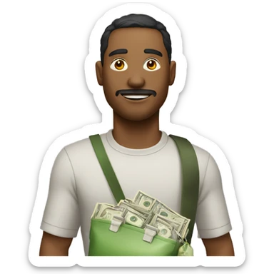 Ladron con bolsa de dinero  sticker