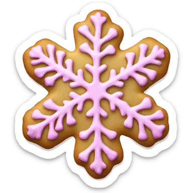 pink snowflake cookie  sticker