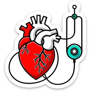 animated heartbeat, medical heart sticker