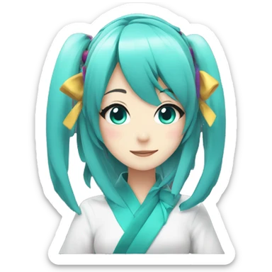 Hastune miku cosplay  sticker
