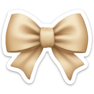 Beige Bow sticker