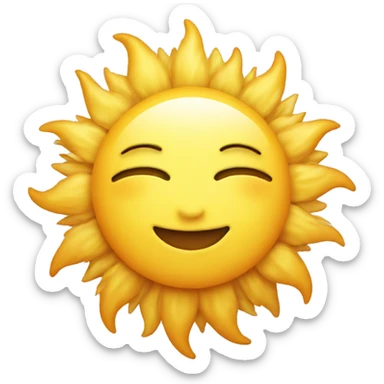 Sun with clouds sticker