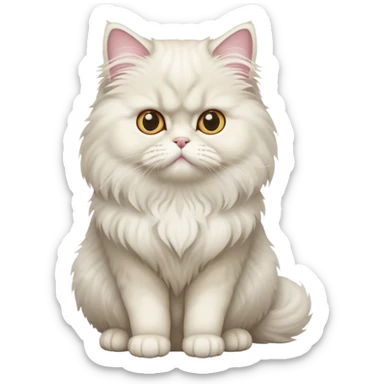 Persian cat sitting full body sticker