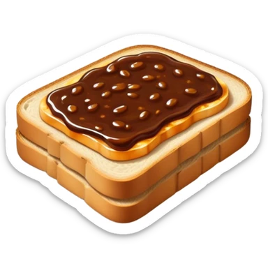 slice of bread with with a squeeze of vegemite sauce on top sticker