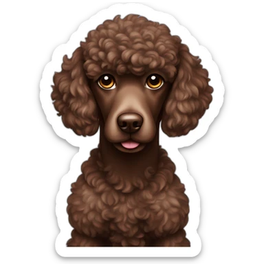 Chocolate poodle hooligan sticker