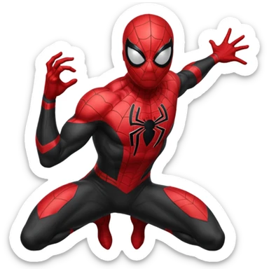 black spider man sticker