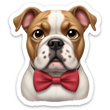 french bull dog with a bow tie sticker