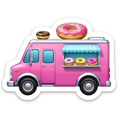  donut truck sticker