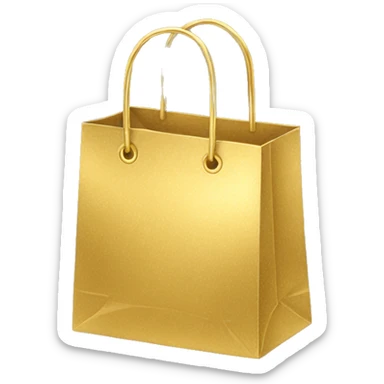 Gold shopping bag sticker