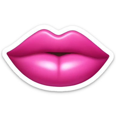 Pink glossy lipgloss sticker