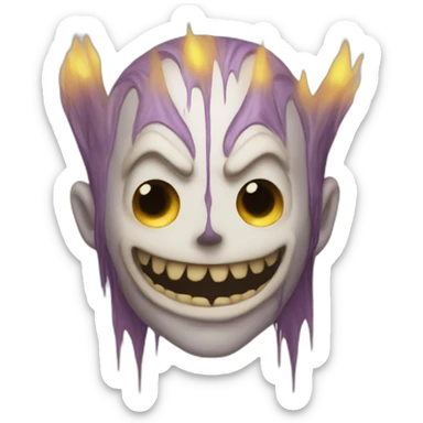 scary clow sticker
