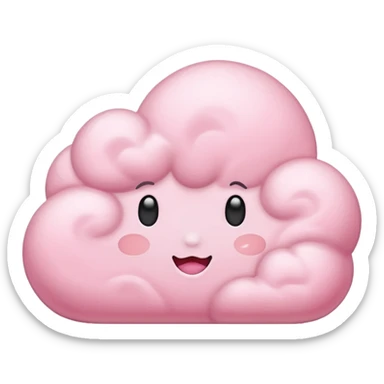 pastel pink cloud sticker