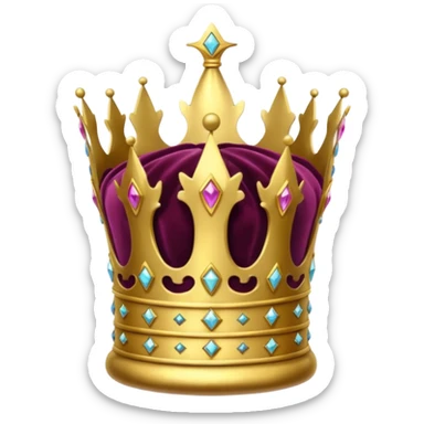 an  old crown in a glass showcase sticker