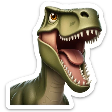 Front facing t-Rex emoji sticker