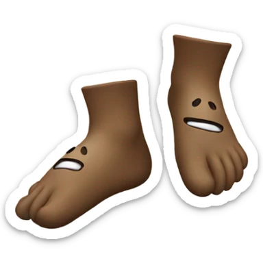 Happy face kicking feet sticker