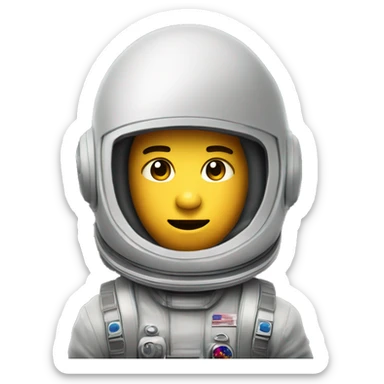 Astronauta con el reflejo de la galaxia en el casco oscuro sticker