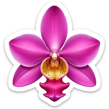 Tropical pink orchid  sticker