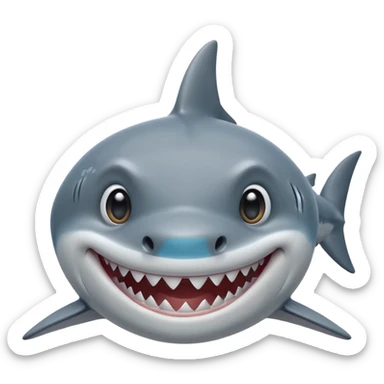 акула улыбается и смотрит на меня двора глазами  sticker